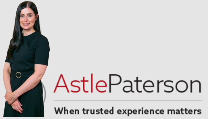 AstlePaterson logo with Lauren Jones